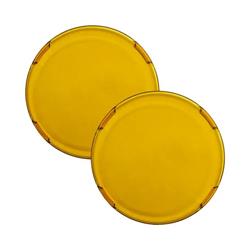 Light Cover, 360-Series, Round, 4 in., Yellow, White Logo, Polycarbonate, Pair