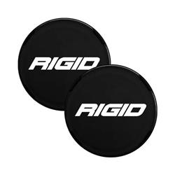 Light Cover, 360-Series, Round, 4 in., Black, White Logo, Polycarbonate, Pair