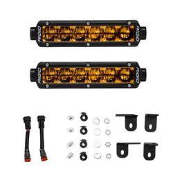 Auxiliary Lights, 360 PRO Series, White LED, Black Aluminum Housing, Yellow Lens, SAE Compliant, Toyota, Pair