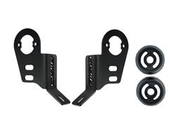 Auxiliary Light Mount Brackets, Polaris, RZR Turbo, Steel, Black Powdercoated, Reflect Series, A-Pillar, Pair