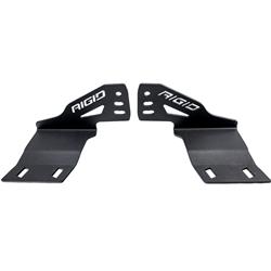 Light Mount Brackets, Light Bar Mounting Bracket, Front Bumper, Compatible with Rigid 30 in. Curved Light Bar, Stainless Steel, Black, Ford, Pair