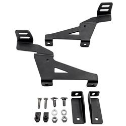 Light Mount Brackets, A-Pillar Mount Brackets, Mounts Rigid Light Pods, Stainless Steel, Black, Ford, Pair