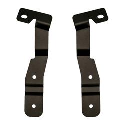 Auxiliary Light Mount Brackets, A-Pillar Mount Brackets, Stainless Steel, Black Powdercoated, Ford, Ranger, Pair