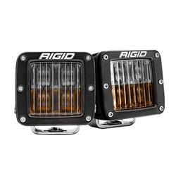 Auxiliary Lights, D-Series, LED, Black, Yellow/White Lens, Square Housing, Kit