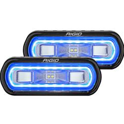 Auxiliary Light, Off-Road/Racing Lamp, LED, Clear Lens, Blue Halo Surround, Pair