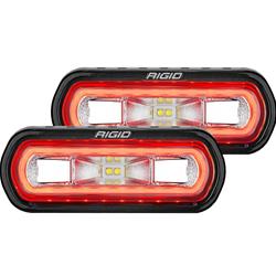 Auxiliary Light, Off-Road/Racing Lamp, LED, Clear Lens, Red Halo Surround, Pair