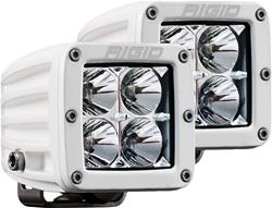 Auxiliary Light, D-Series Pro, 3 in.x 3 in. Square, 4 LEDs, Clear Lens, Flood Light, Sold as a Pair