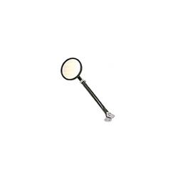 Mirror, Replacement, Round, 5 in. Dia, Stainless Steel, Black, Jeep, Each