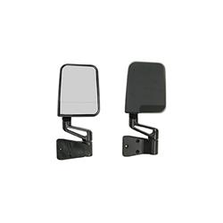 Mirrors, Replacement, Plastic, Black, Jeep, Pair