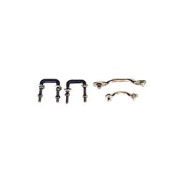 Windshield Tie Downs, Stainless Steel, Polished, Jeep, Kit