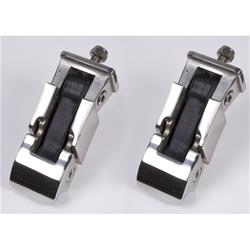 Hood Catch, Stainless Steel, Polished, Jeep, Pair