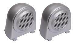 Speaker Grille, Tweeter, Plastic, Silver, Jeep, Pair