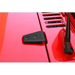 Hood Hinge Covers, Steel, Black Powdercoated, Jeep, Pair