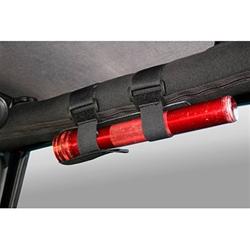 Sports Bar Flashlight Holder, Nylon, Black, Each