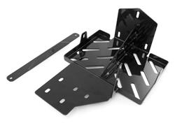 Battery Tray, Dual Battery, Steel, Black Powdercoated, Jeep, Kit