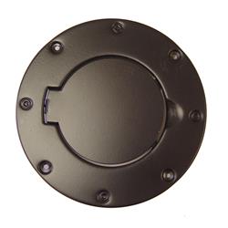 Gas Hatch Cover, Stainless Steel, Black, Round, Jeep, Each