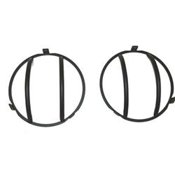 Light Guards, Euro, Steel, Black, Jeep, Pair