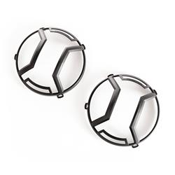 Headlight Guard, Elite Euro, Aluminum, Black Powdercoated, Jeep, Pair