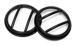 Fog Light Covers, Euro, Steel, Black Powdercoated, Jeep, Pair