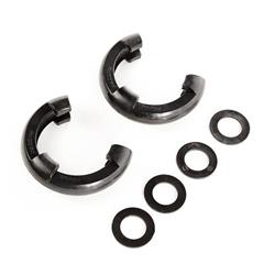 D-Ring Isolators, Polyurethane, Black, 3/4 in. Shackles, Pair