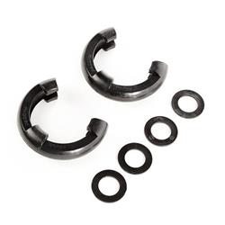 D-Ring Isolators, Polyurethane, Black, 7/8 in. Shackles, Pair
