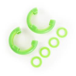 D-Ring Isolators, Polyurethane, Green, 7/8 in. Shackles, Pair