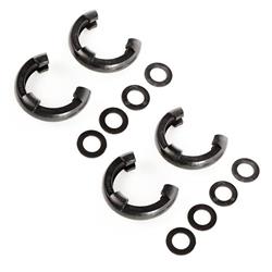 D-Ring Isolators, Polyurethane, Black, 3/4 in. Shackles, Set of 2 Pairs