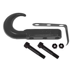 Tow Hook, Steel, Black Powdercoated, Jeep, Each