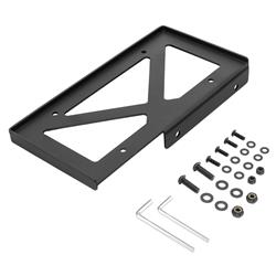 License Plate Holder, Rear Bumper; Universal, Steel, Powdercoated, Black, Each