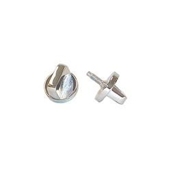 Windshield Bracket Knobs, Plastic, Chrome, Jeep, Pair