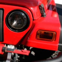 Headlight Covers, Acrylic, Smoke, Jeep, Set of 4