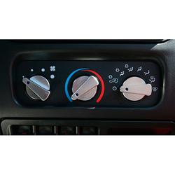 Dash Knobs, Billet Aluminum, Natural, Smooth, Jeep, Set of 3