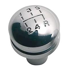 Shift Knob, Billet Aluminum, Polished, Manual 5-Speed Logo, Jeep, 10mm x 1.5, Each