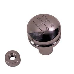 Shift Knob, Billet Aluminum, Polished, Manual 5-Speed Logo, Jeep, 3/8 in.-16, Each