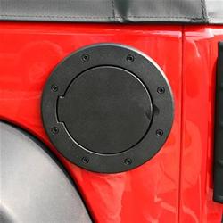 Fuel Door, Aluminum, Black Powdercoated, Jeep, Each