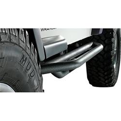 Rocker Guards, Side Armor, Steel, Black Textured Powdercoated, Jeep, Pair