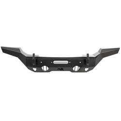 Bumpers, HD Bumper, Full Width, Fabricated, Steel, Black Powdercoated, Front, Jeep, Each