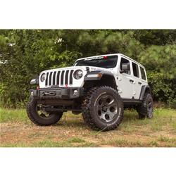 Bumper, Spartacus Stubby, Fabricated, Steel, Black Powdercoated, Front, Jeep, Each