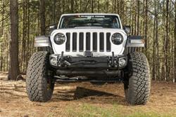 Bumper, Arcus. Fabricated, Steel, Black Texured Powdercoated, Front, Jeep, Each