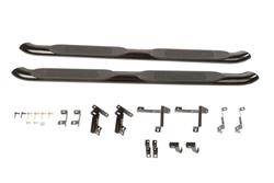 Step Bars, Nerf Bars, Steel, Black E-Coated, 4 in. Diameter, Jeep, Pair