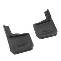 Mud Flaps, Custom-Molded, Rear, Thermoplastic, Black, Jeep, Pair