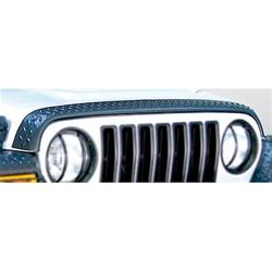 Body Armor, Thermoplastic, Black Diamond Tread, Hood Guard, Jeep, Each