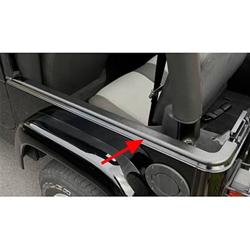 Body Tub Rail Armor, Thermoplastic, Smooth Black Finish, Jeep, Each