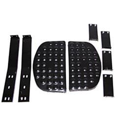 Side Steps, Steel, Black, 14.50 in. Length, Jeep, Pair