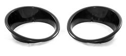 Light Bezel, Headlight, Plastic, Black, Jeep, Pair