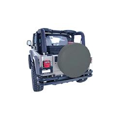 Tire Cover, Black Denim, Polyester, Wraparound, Each