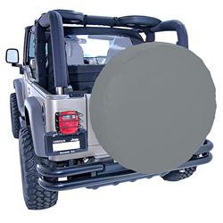 Tire Cover, Gray, Polyester, Wraparound, Each
