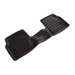 Floor Liner, All-Terrain, Second Seat, Thermoplastic, Black, Jeep, Each