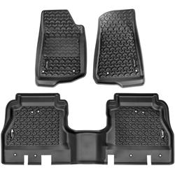 Floor Liner Kit, Front & Rear; Black, 2020-current Jeep Gladiator JT