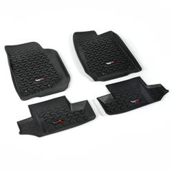 Floor Liners, All-Terrain, Front/Second Seat, Thermoplastic, Black, Jeep, Set of 4